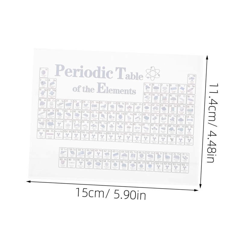 DOITOOL Transparent Periodic Table of Elements Decoration Elegant High School