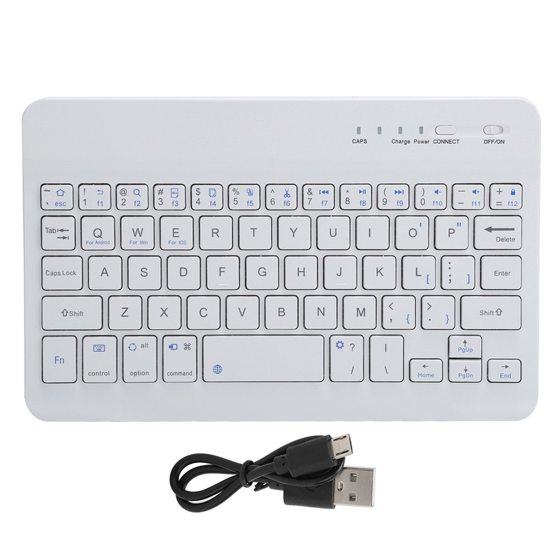 Mini Keyboard Bluetooth Portable 59 Keys Tablet Computer Supplies White