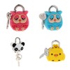 4pcs Mini Padlock Security Lock with Key Cute Cartoon Doll