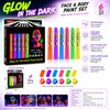 6-Color Glow Face & Body Paint Set for Parties –