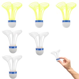 Federbälle, Speed Badminton Bälle, 6 Stück Winddichte Federbälle Aus Nylon, Ideal Für Outdoor Und Indoor Badminton, Training Und Freizeitspiele, Farbenfroh Für Gute Sichtbarkeit