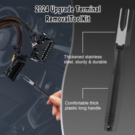 XLWJBES 2024 Upgraded Terminal Removal Tool Kit - 41Pcs Black Electrical Pin Removal Tool Kit Electrical Wire Connector Pin Removal Tool Kit, Car Terminal Release Tool Kit for Household Devices