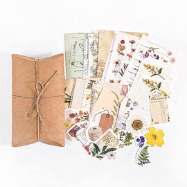 SHONCO Vintage Sticker Stamp Scrapbooking Sticker for Scrapbook Calendar Notebook Diary Photo Album DIY Decoration Retro A1Flower Plant Vintage Scrapbooking A1