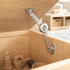 2-Pack Adjustable Steel Soft Close Lid Support Hinges, 40 lb Capacity