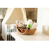 Decorasian Woven Water Hyacinth Storage Basket with Handles - Gift