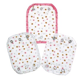 Universal Body Extensions Pack of 3 Organic Cotton (Confetti Pink/Grey/White)