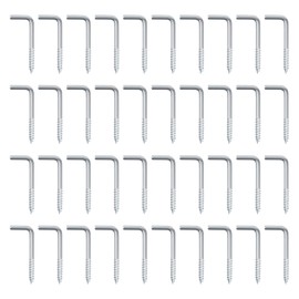 L-Shaped Wall Hook Screw M4 x 40 mm L-Hook Right Angle Screws (Pack of 100) Galvanised 90 Degree Curved Corner Hook Screws L Screw Hooks L Screw Hooks Metal