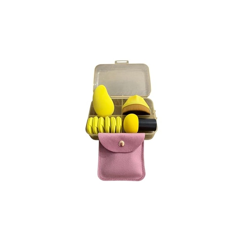 Set de 9 Esponjas de Maquillaje con Caja, Incluye 1