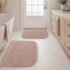 Dunzy Waffle Bath Mat Set of 2 Boho Bathroom Rugs