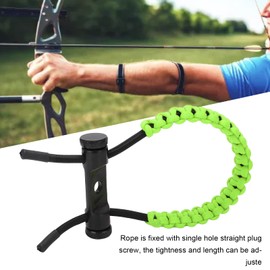 Bogenschießen-Bogen-Handgelenk-Verstellbarer Jagd-Handgelenkriemen Geflochtenes Schießzubehör für Training und Training(Grün)