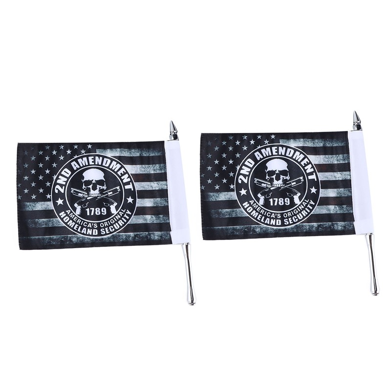 Trunk Lid Flag Pole Mount Kit with Homeland Security Flag