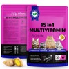 Cat Vitamins Treats, 15 in 1 Cat Multivitamin Chews Vitamins