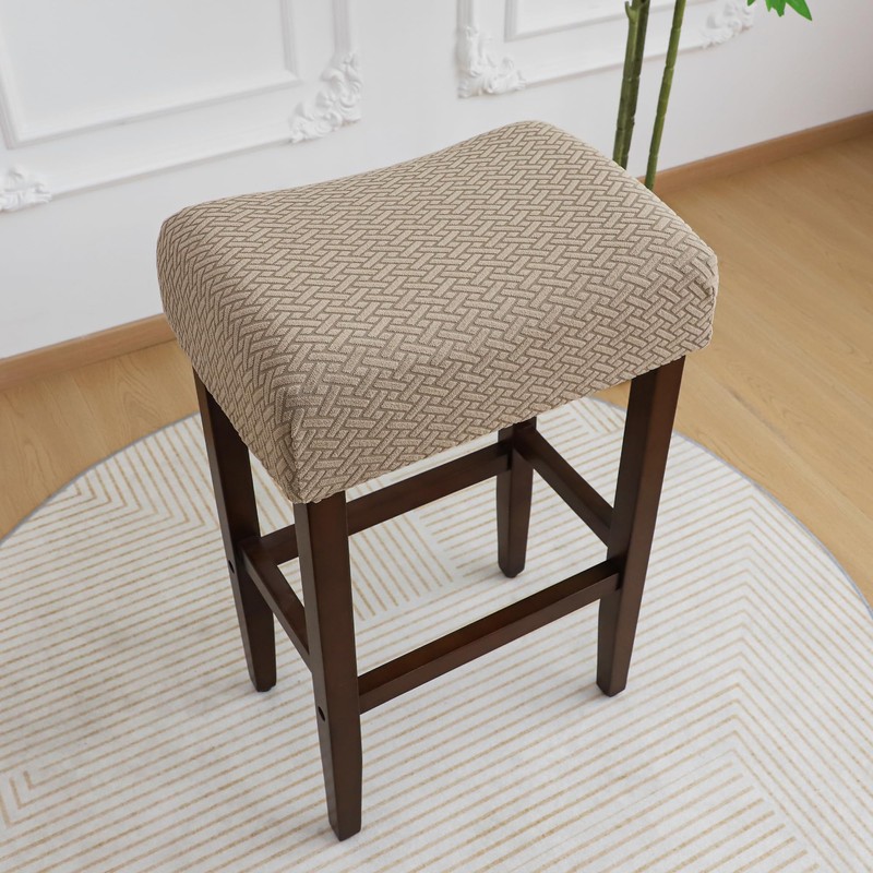 EVOLLER Waterproof Bar Stool Covers Set of 4 Rectangle Camel