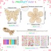 LPZMPZ Pack of 40 Craft Sets for Children, Butterfly Wooden