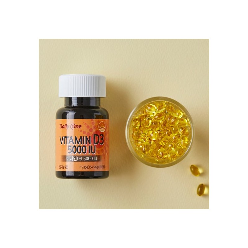 Daily One Vitamin D3 5000IU High Dose 154.5mg x 100