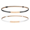 WERFORU Pack of 2 Women's Thin Leather Belts Adjustable Fashion