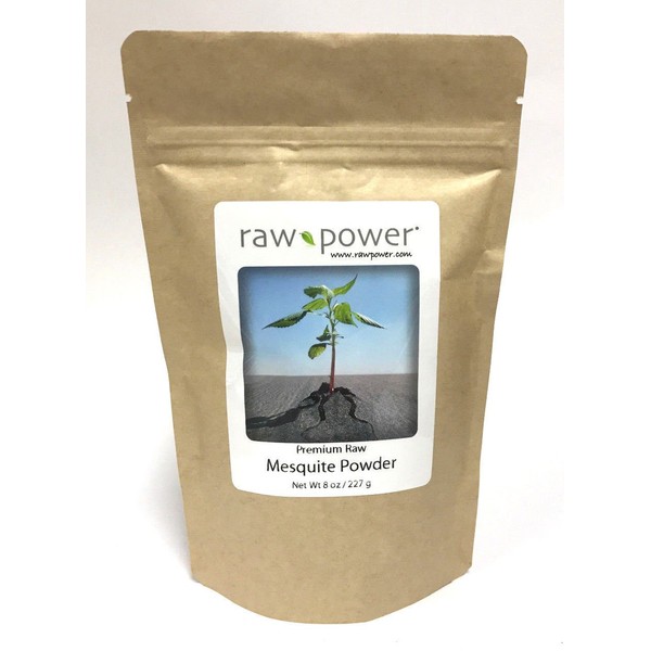 Mesquite Powder, Raw Power (16 oz, raw, Premium), 2-Pack 8oz Bags