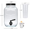 1-Gallon Drink Dispenser,Accguan Glass Water Dispenser with Black Tin Lid