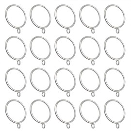 C.M. Curtain Rings, Sliding Rings, Inner Diameter: 2.0 inches (50 mm), Silver, Suitable for Poles up to 1.8 inches (45 mm) Diameter, Pack of 20