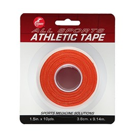 Cramer Team Color Athletic Tape, Easy Tear Tape for Ankle, Wrist, & Injury Taping, Protect & Prevent Injuries, Promote Healing, Athletic Training Supplies, 1.5" X 10 Yard Roll, Colored AT Tape, Single Roll, Orange