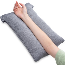 1 MIDDLE ONE Arm Pillow, Memory Foam Arm Rest Pillow for Adults and Side Sleepers, Elbow Arm Support Elevation Pillow for Post Surgery and Arm Numbness with Removable Cooling Cover (Cooling Grey)