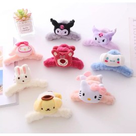 KFMX Pinzas Para El Cabello Kitty Adorno De Peluche Peinado