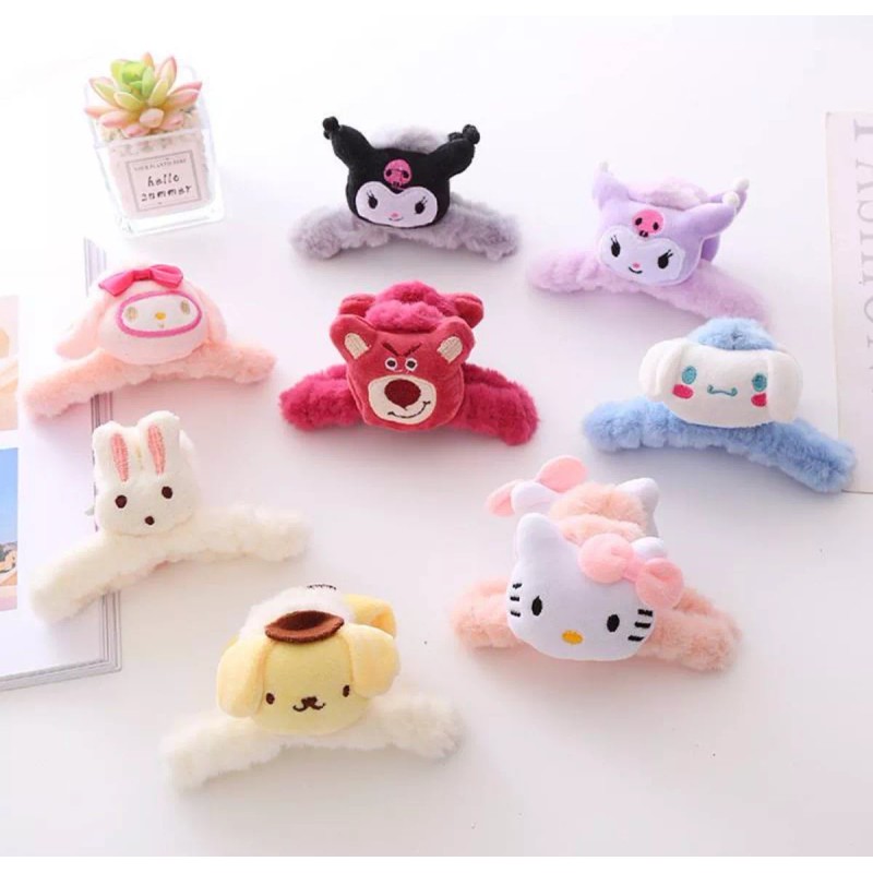 KFMX Pinzas Para El Cabello Kitty Adorno De Peluche Peinado