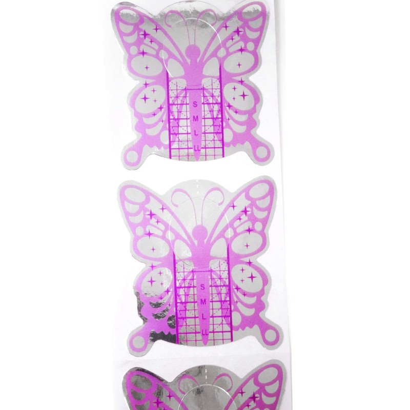 Honbay 100PCS Butterfly-Shaped Acrylic Nail/UV GEL Nail Extension Tips Form