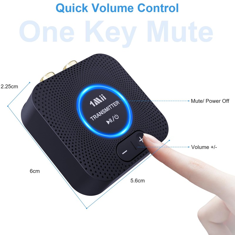 1Mii 2.4GHz Wireless Audio Transmitter Receiver Set for TV, 260Ft/80M