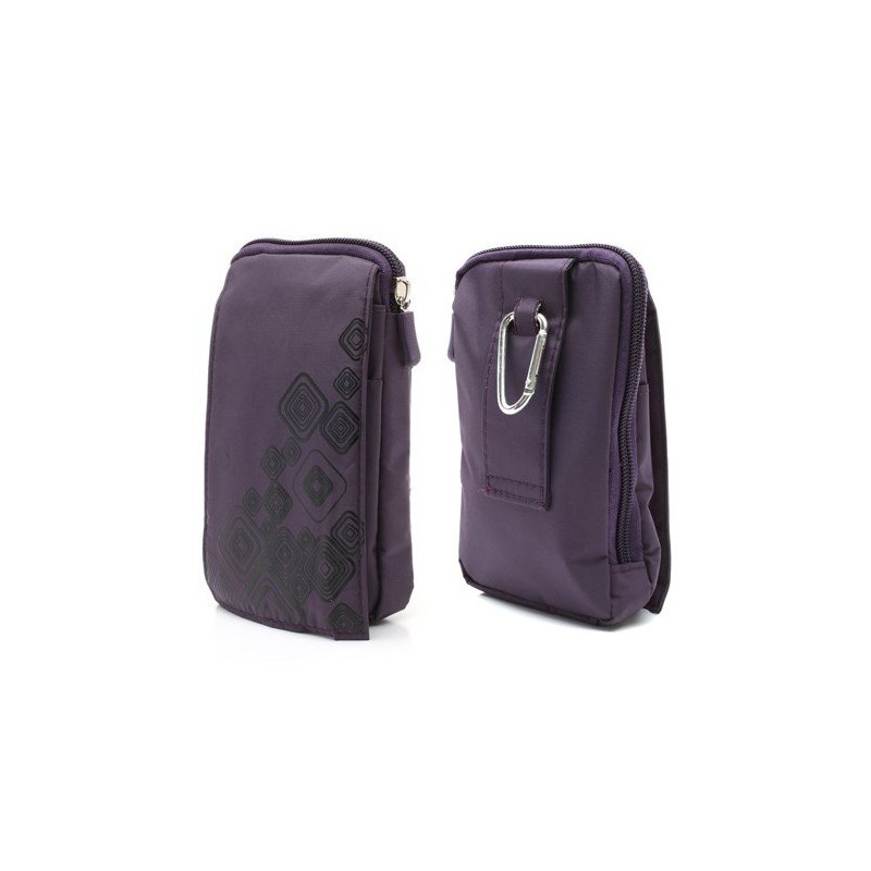 DFV Mobile Multi Functional Vertical Stripes Nylon Pouch Bag Case