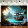 FENDROM Nautical Tapestry Decor Ghost Sailboat Wall Art Aesthetics Pirate