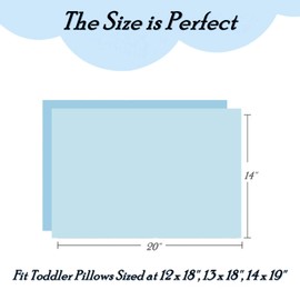 Toddler Pillow Case - 100% Organic Cotton Soft Travel Pillowcases Fit Kids Pillow, Breathable and Hypoallergenic Baby Boys and Girls Small Pillowcase - Sized 13 x 18 or 14 x 20 Inch, Envelope Closure