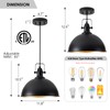 AMRUIPO 12 Inch Farmhouse Pendant Lights Kitchen Island Hanging Light