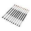 10pcs Sickle Eyeliner Brush Double Ended Sickle Eyeliner Detail Brush
