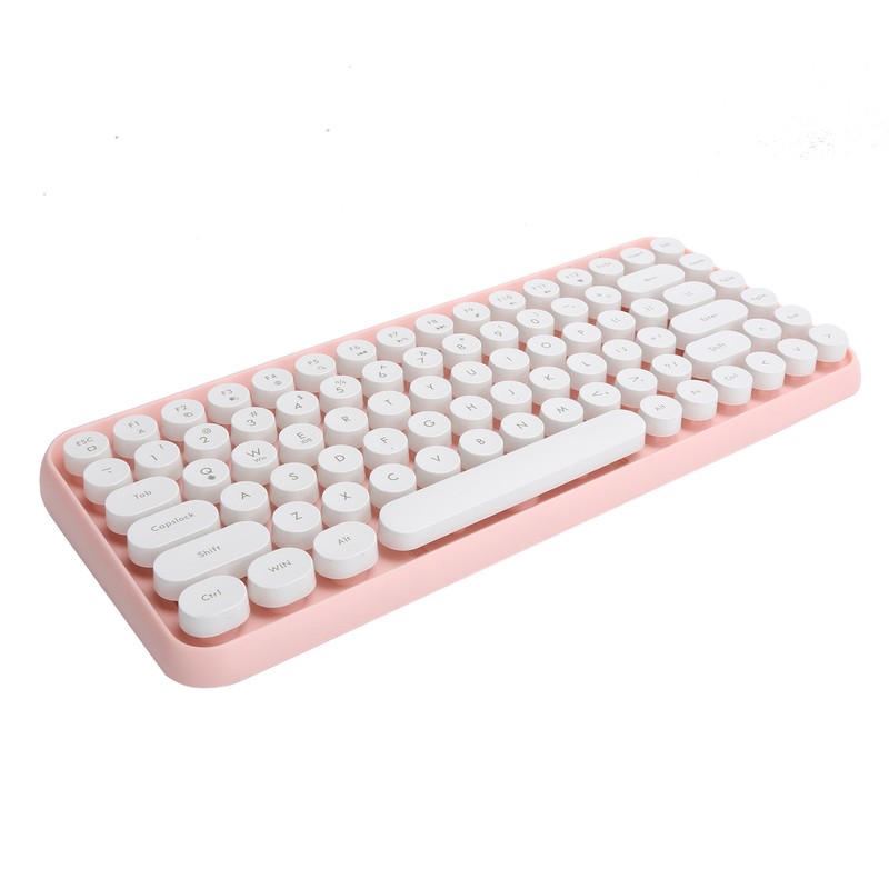 Ajazz Wireless Keyboard Bluetooth 84 Keys Retro Round Keycap Gaming