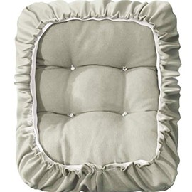 TINTON LIFE Padded Rectangle Bar Stool Cover Cushion with Elastic Fabric Satori Stool Seat Cushion for Metal Wooden Bench 12"x16" Grey