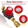 2pc Top Post Battery Disconnect Switch,12-48V Car Battery Kill Switch,Terminal