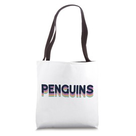 Penguins Retro Text King Penguin Emperor Penguin Penguin Tote Bag