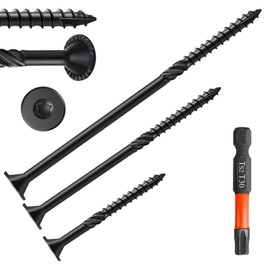#14 x 2-7/8" Deck Screws, Heavy-Duty Outdoor Wood Screws Assortment Fastener Kit, 50Pcs Star Drive Deck Screws, Rust Resistant Timber Screws for Timber/Log/Landscaping Wood