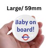 Baby Gifts Pin Badge: Baby On Board Badge TFL London