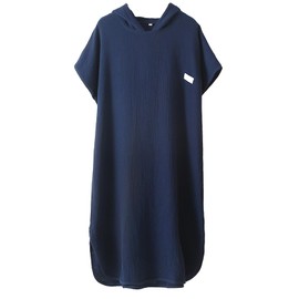 100% Cotton, Room Dress, Gown, Ladies, Pajamas, Towel, Absorbent, Quick Drying, Gentle Texture, Brushed Cotton, Loungewear, navy