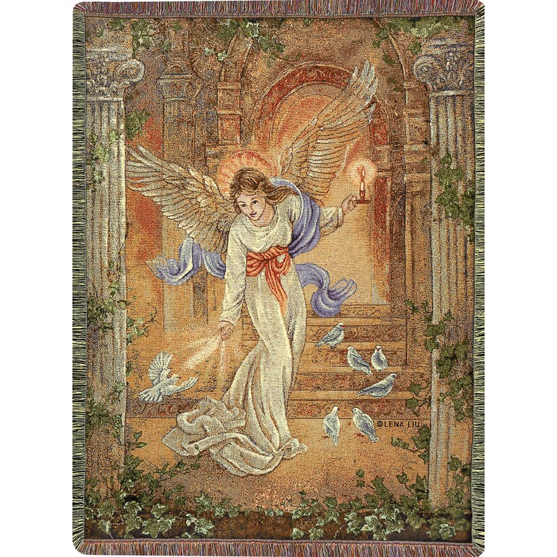 Manual 50 x 60-Inch Tapestry Throw, Angel of Light,Bedroom