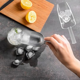 8 Cucharas De Transparente Mini Cuchara Taza Medidora De Palas De Caramelo Dulces Para Buffet De Dulces Pala De Nieve De Aluminio Cuchara De Hielo Cuchara