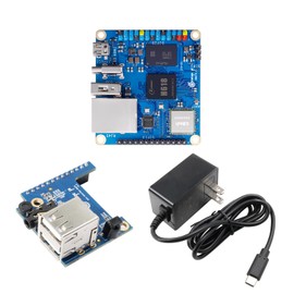 Orange Pi Zero 3 1GB LPDDR4 Allwinner H618 Quad-Core 64 Bit Single Board Computer with 16MB SPI Flash,Support WiFi BT5.0, Development Board Computer Run Android 12 TV/Ubuntu(1G+Expansion Board+Power)