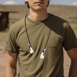 Guran - Correa para auriculares magnética de 360° de 360°, correa antipérdida, cuerda deportiva, accesorios para Airpods PRO/2/1 (negro)