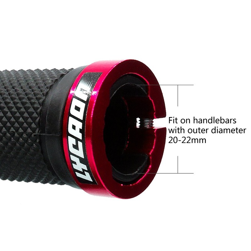 LYCAON Bike Handlebar Grips Non-Slip-Rubber Adjustable Bicycle Handle Grip with