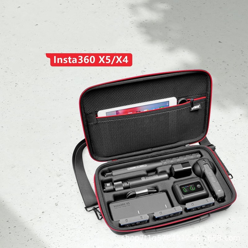 Carry Case for Insta360 X5, Portable PU Waterproof Storage Protective