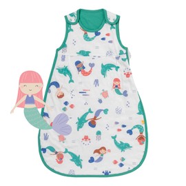 Schlummersack Lightly Lined Baby Sleeping Bag Spring/Summer 1.0 Tog for Girls and Boys - Available in Various Colours and Sizes, mermaid