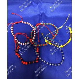 Ide/Idde/Ilde de Hilo YORUBA IFA SANTERIA - Peony w/ Azabache