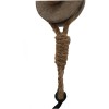 PARISLOFT Industrial Decorative Iron Faux Pulley Tackle with Jute Rope